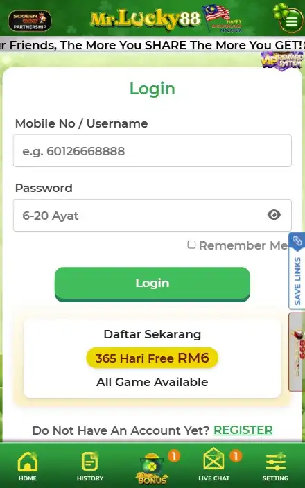 MrLucky88 App Login